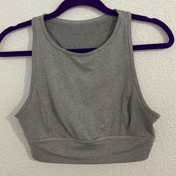 JoyLab- Grey high neck line cross cross back sports bra size large - Picture 1 of 5